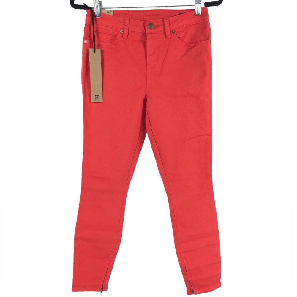 NWT KSUBI SPRAY ON LOBSTER MidRise 7/8 Skinny Leg Zip On Inner Leg Jeans Size 28